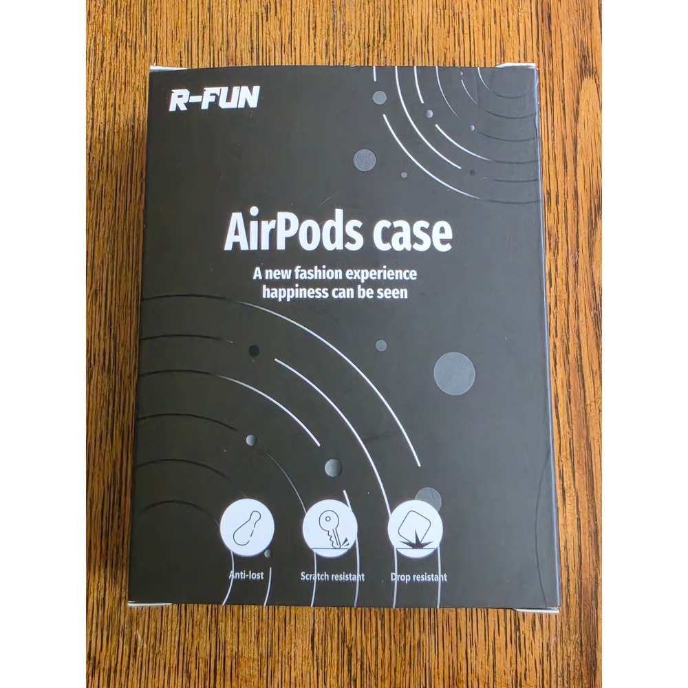 R-FUN AirPods Pro2nd Gen Case Black Protective Cover with Cleaner Kit X003B33N7L